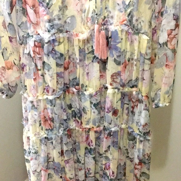 FLORAL CHIFFON DRESS - Picture 4 of 11